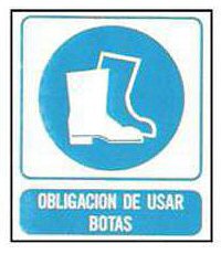 CARTELES SE�ALIZACION OBLIGACION DE USAR BOTAS