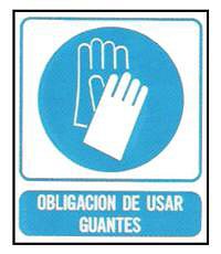 CARTELES SE�ALIZACION OBLIGACION DE USAR GUANTES