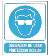 CARTELES SE�ALIZACION OBLIGACION DE USAR PROTECCION OCULAR