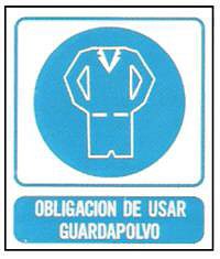CARTELES SE�ALIZACION OBLIGACION DE USAR GUARDAPOLVO