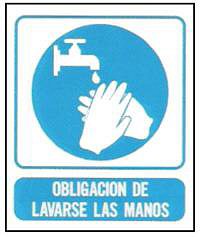 CARTELES SE�ALIZACION OBLIGACION DE LAVARSE LAS MANOS