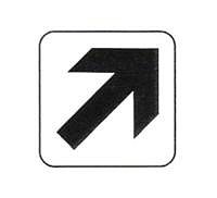 CARTELES SE�ALIZACION FLECHA INDICADORA DIAGONAL (Pictograma)