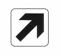 CARTELES SE�ALIZACION FLECHA INDICADORA DIAGONAL (Pictograma).