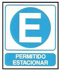 CARTELES SE�ALIZACION PERMITIDO ESTACIONAR