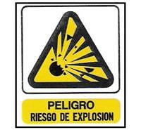 CARTELES SE�ALIZACION PELIGRO RIESGO DE EXPLOSION