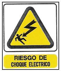 CARTELES SE�ALIZACION RIESGO DE CHOQUE ELECTRICO
