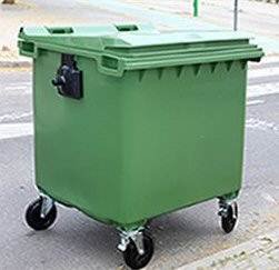 Contenedores para residuos - Plásticos - 4 ruedas Seguridad Global